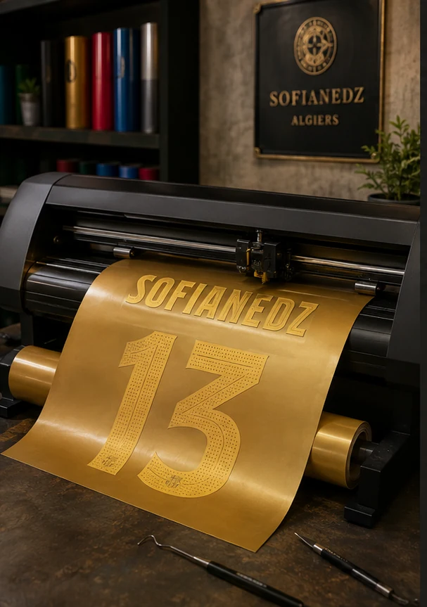 Découpe du flocage au plotter