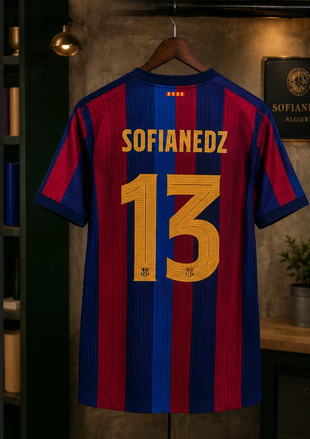 Maillot final avec nom et numéro